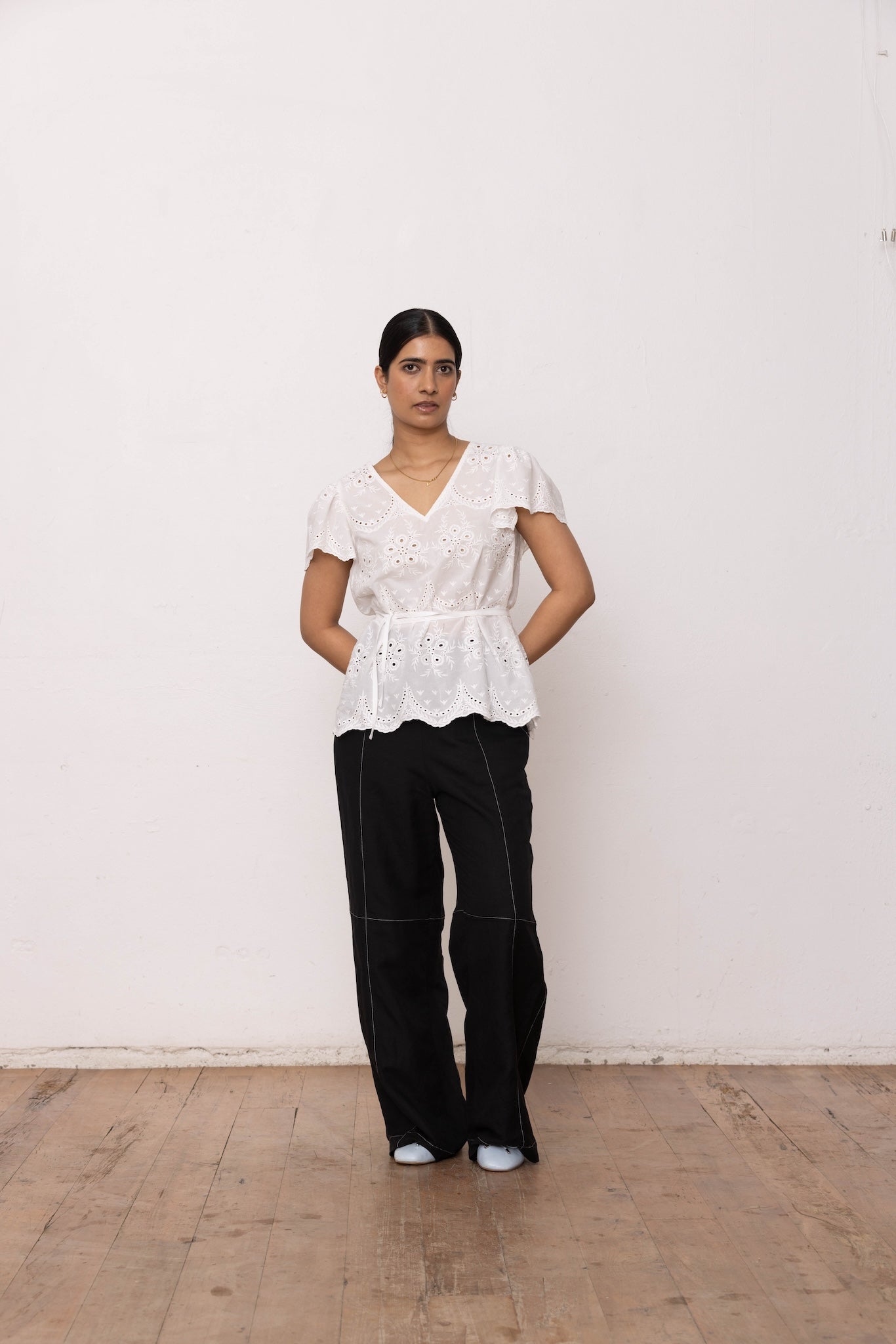 White Flora Top