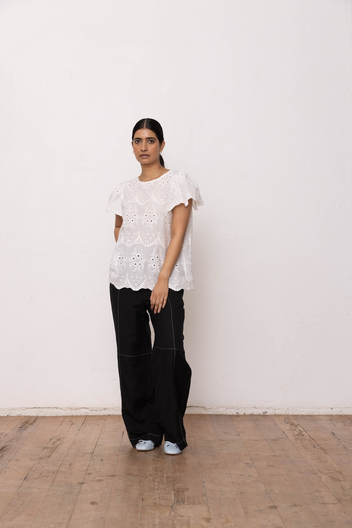 White Flora Top