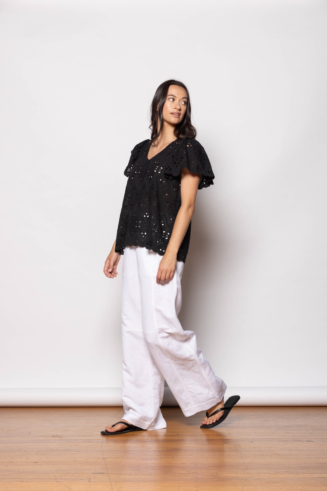 Black Flora Top
