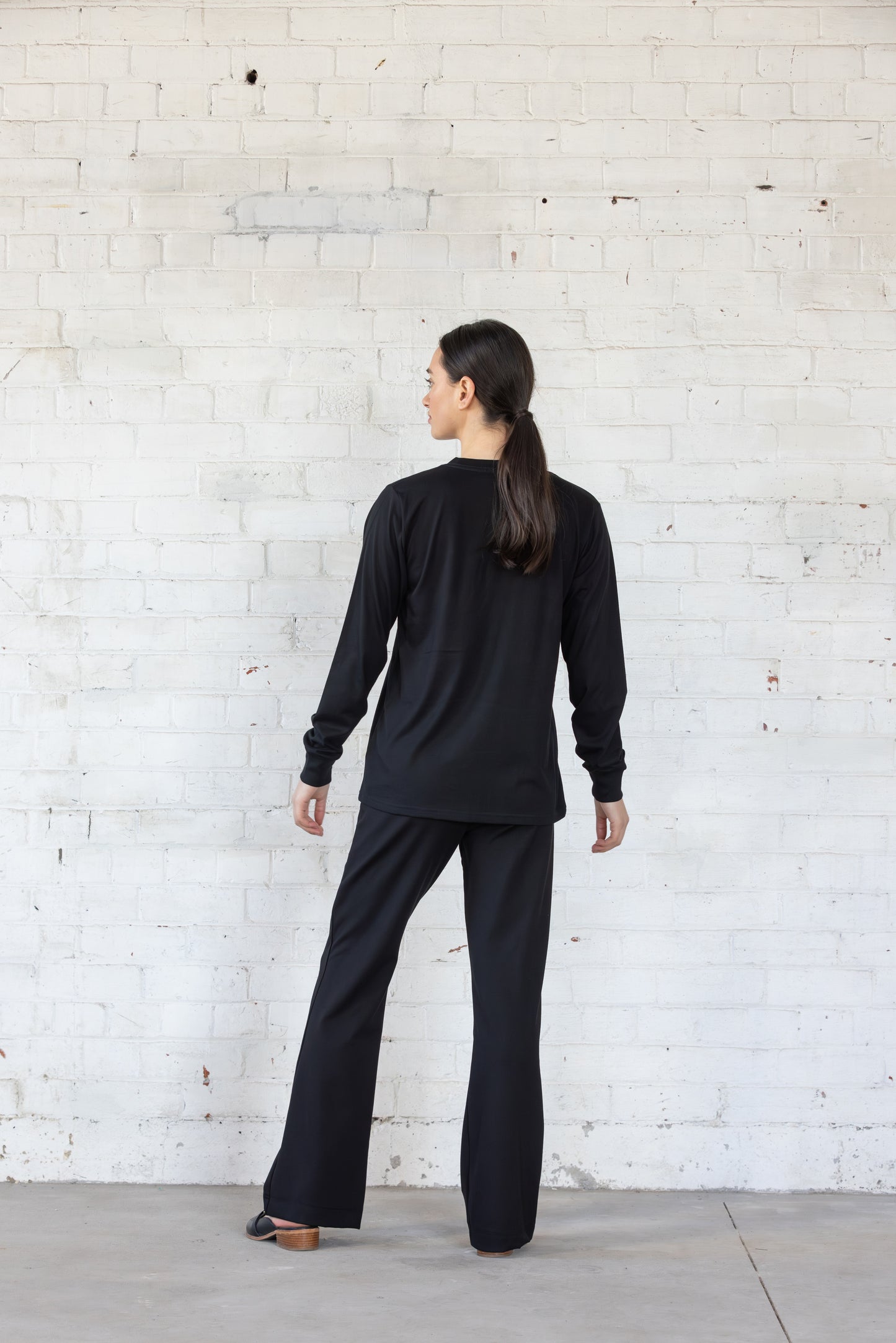 Garden Of Eden L/S T-Shirt | Black with White Print