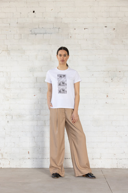 Garden Of Eden T-Shirt | White with Black Print