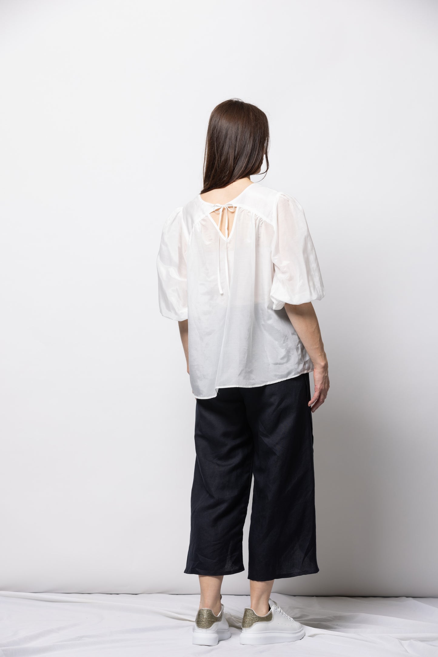 Vino Top | White Cotton Silk