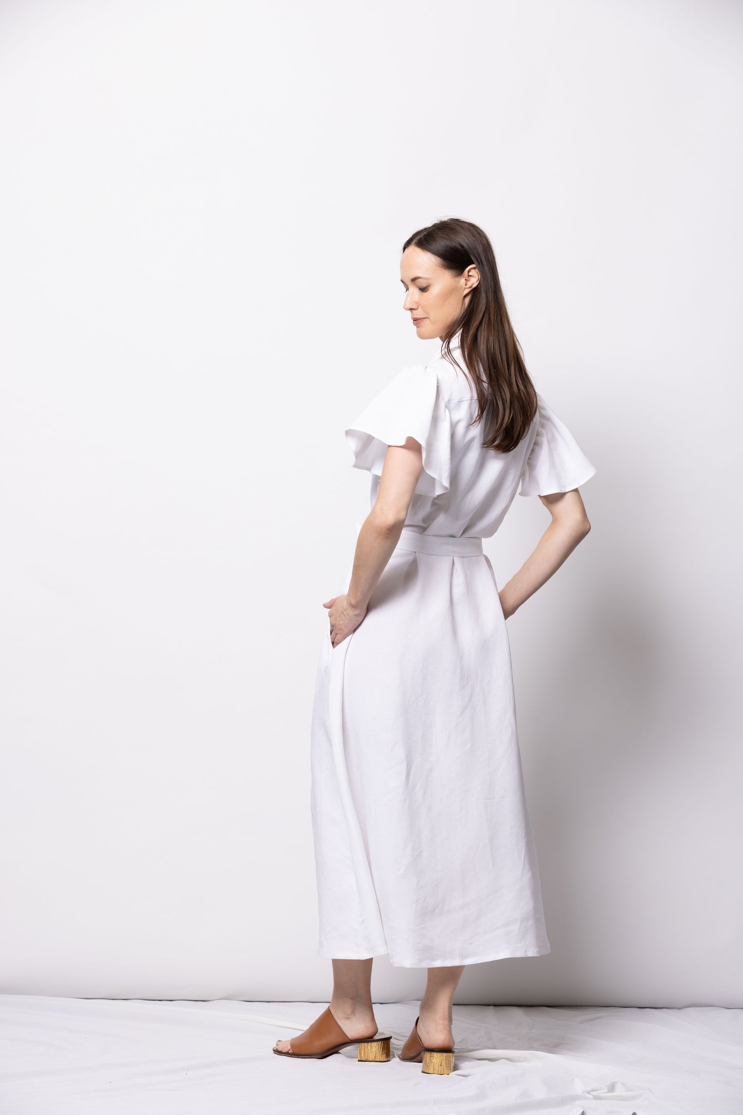 Athens Shirt Dress | White