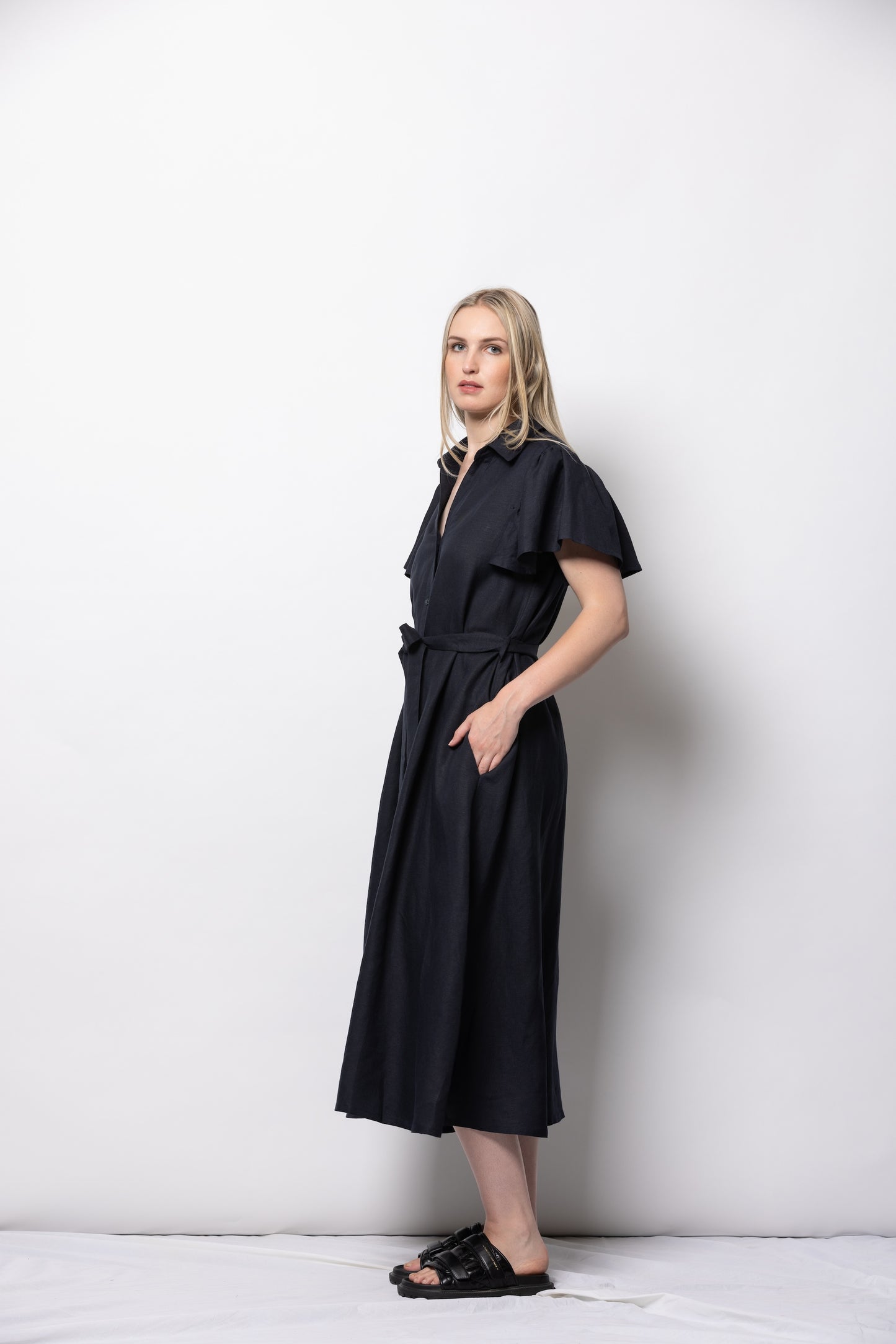 Athens Shirt Dress | Ink
