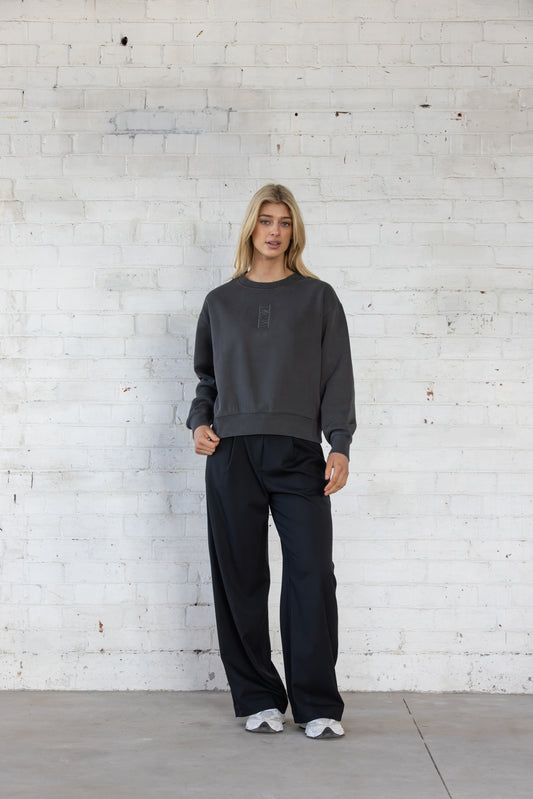 Column Sweatshirt | Charcoal