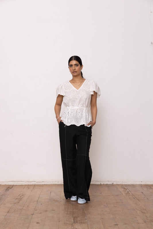 White Flora Top