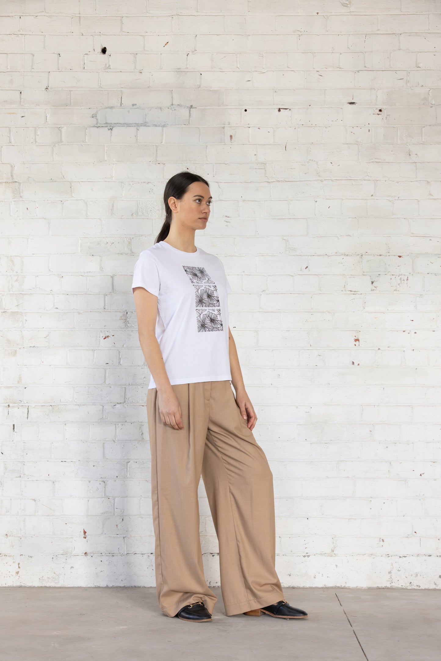 Garden Of Eden T-Shirt | White with Black Print