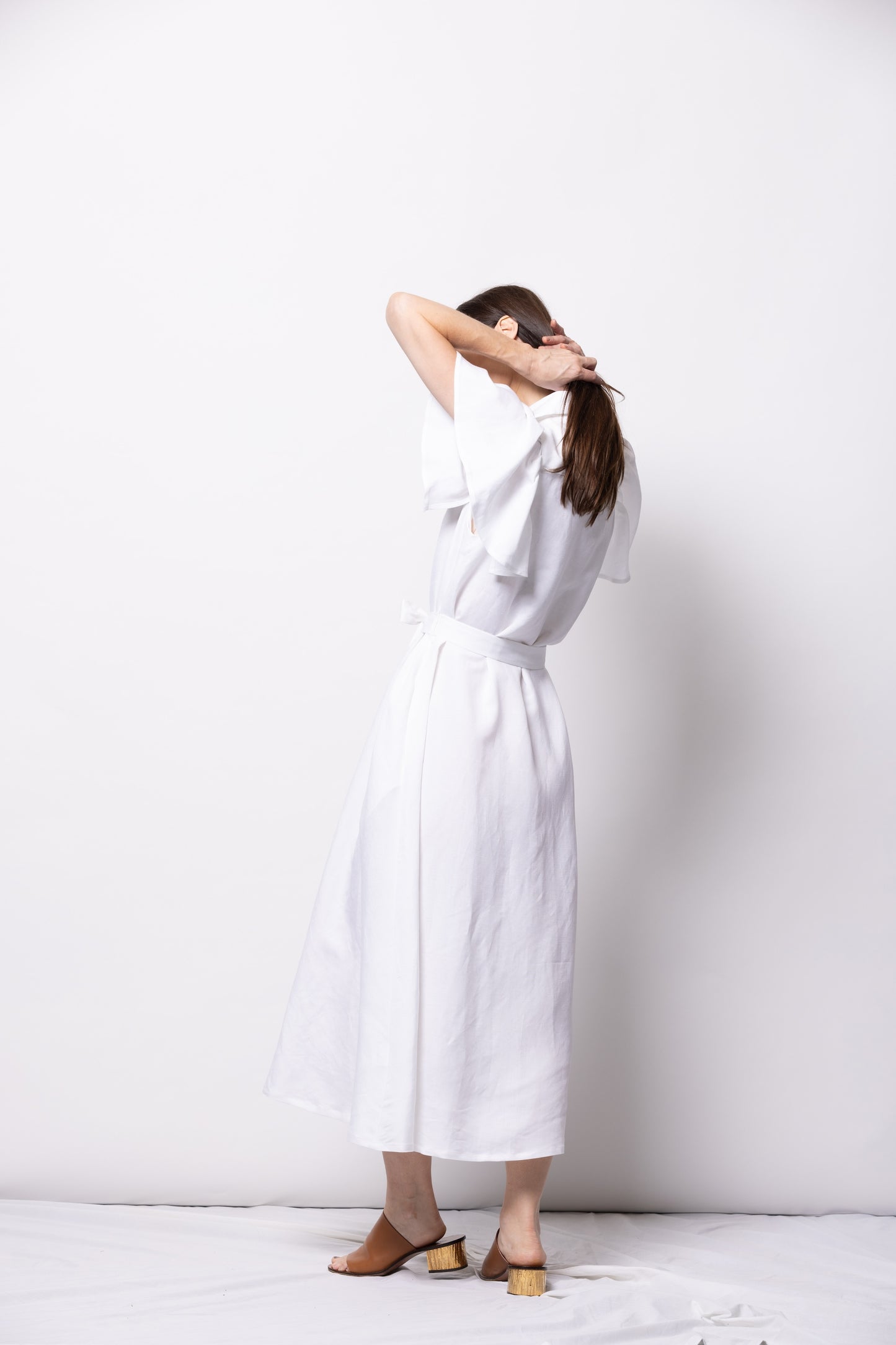 Athens Shirt Dress | White