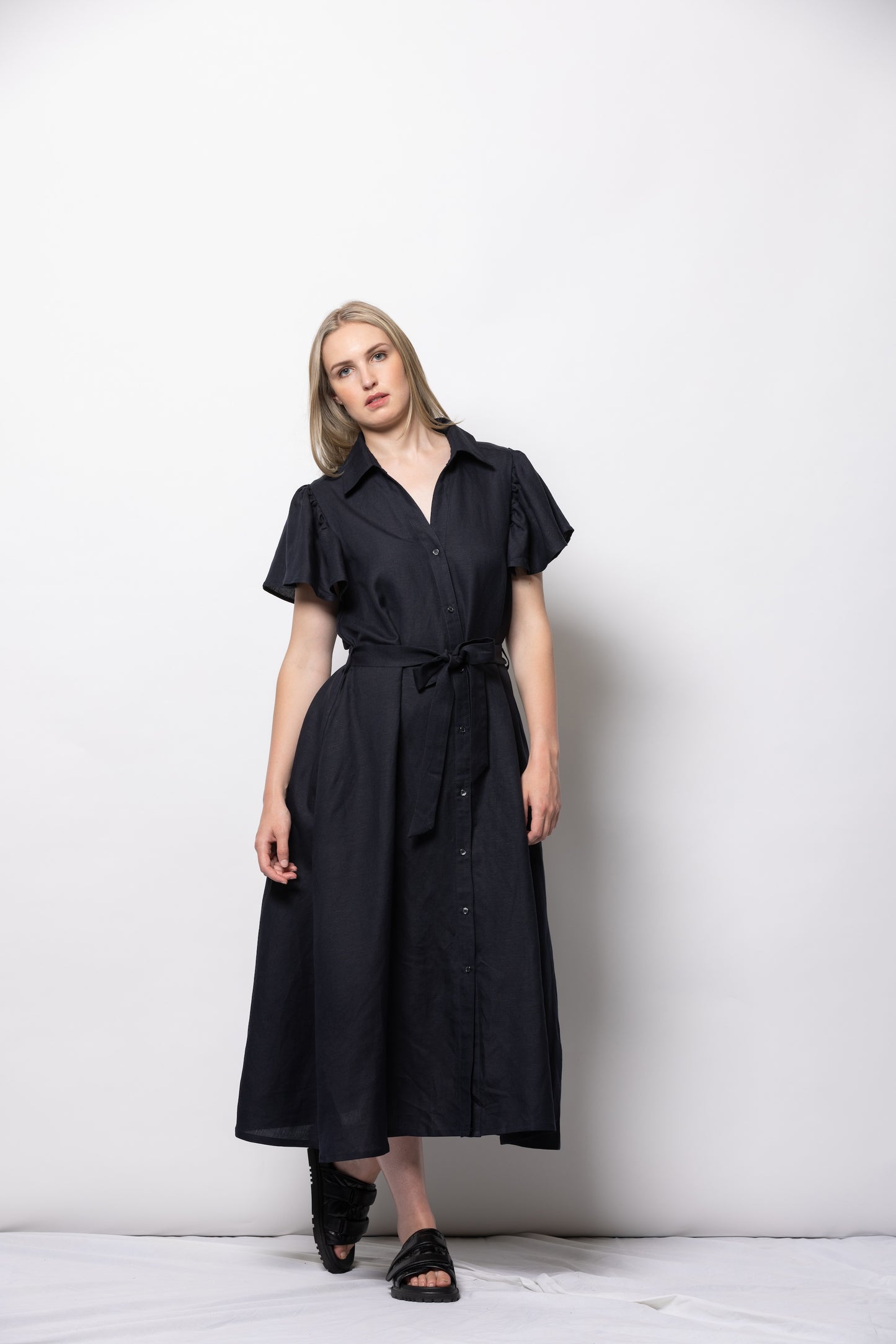 Athens Shirt Dress | Ink