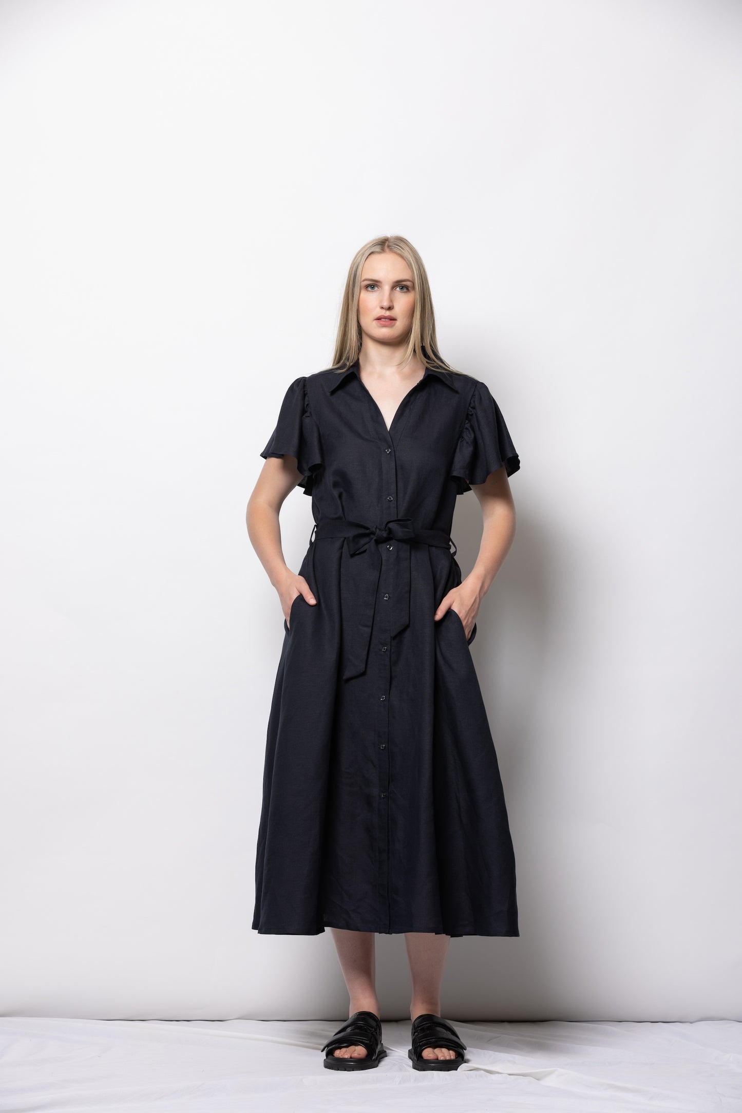 Athens Shirt Dress | Ink