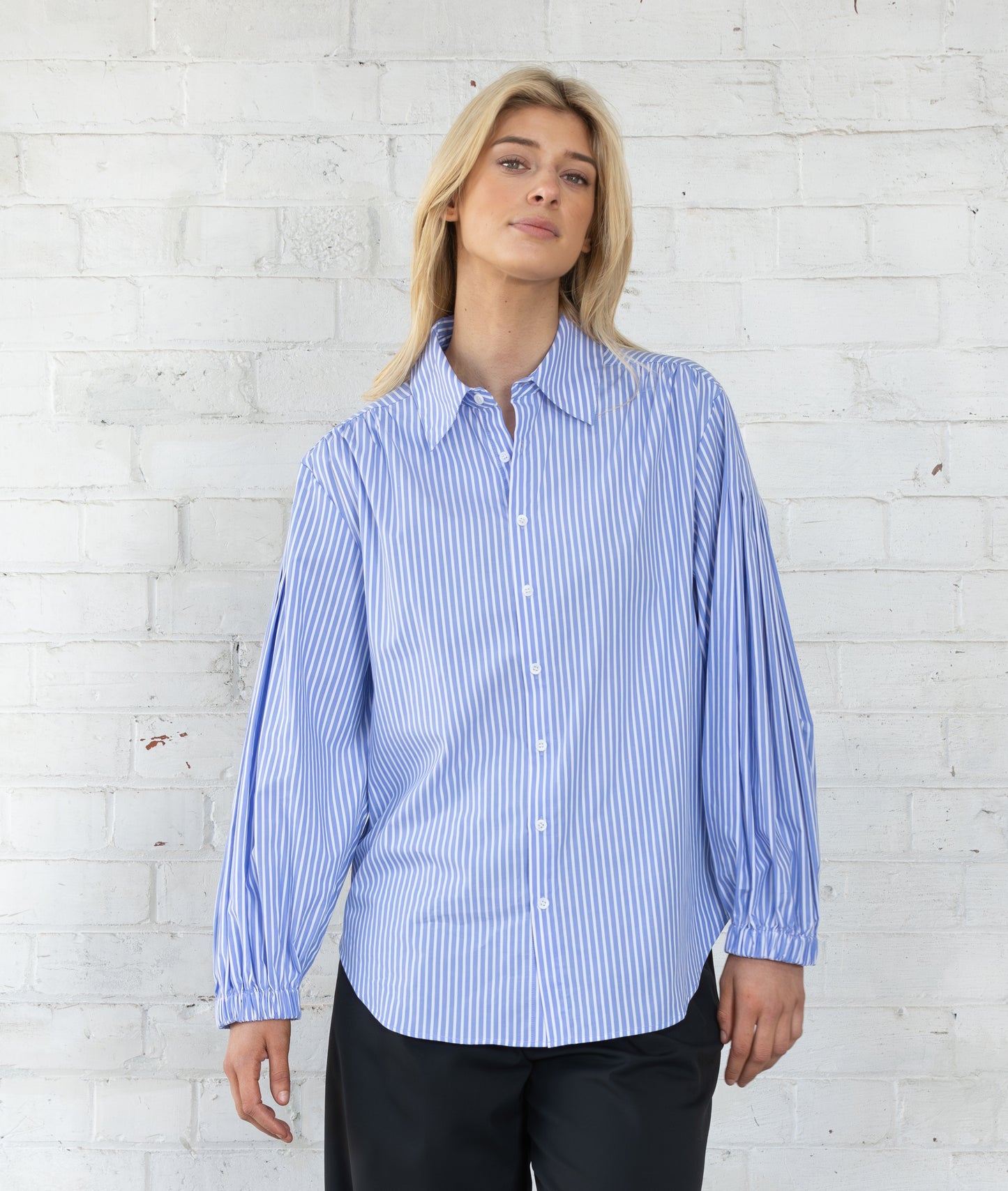 Studio Shirt | Blue White Stripe
