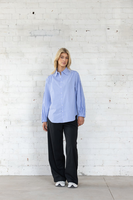 Studio Shirt | Blue White Stripe